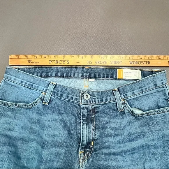 Gap 1969 Sz 12 Long & Lean Flare Jeans Stretch Women's 30" Inseam Y2K Wide Leg - Picture 7 of 11